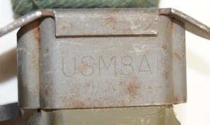 M5 bayonet with M8A1 scabbard MISSING CATCH ASSY.
