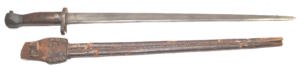 M1895 Artillery Carbine bayonet with partial scabbard.