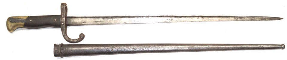M1879 Peabody bayonet with scabbard.