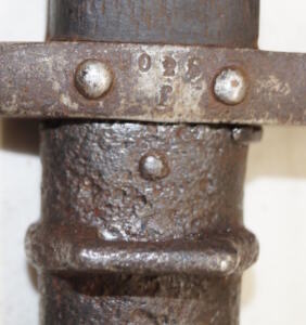 M1879 Peabody bayonet with scabbard.