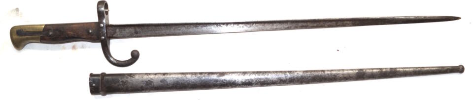 M1879 Peabody bayonet with MATCHING scabbard.