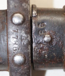 M1879 Peabody bayonet with MATCHING scabbard.