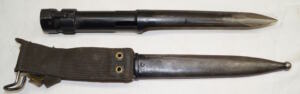 M1963 FAL TYPE C bayonet with scabbard.