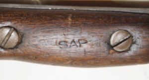 P1907 bayonet WILKINSON Skeletal U arrow on pommel and SAP marked left grip