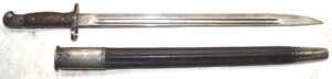 P1907 bayonet with scabbard SANDERSON 10/18 no rehab marks Sideways U arrow on pommel