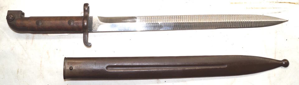 M1914 bayonet with scabbard.
