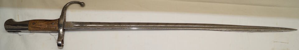 M1903 bayonet plated and regripped button frozen and checkered.