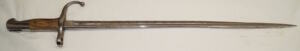 M1903 bayonet plated and regripped button frozen and checkered.