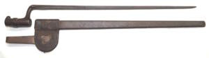 M1871 Rolling Block triform socket bayonet with M1873 scabbard.