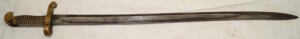 M1841 MISSISSIPI Rifle Brass hilted yataghan Bayonet – Colt Alteration Catch spring is bent out a bit.