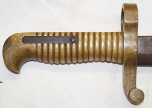 M1861 MERRILL rifle brass hilted yataghan bayonet.