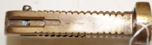REPRODUCTION Brass Hilted yataghan bayonet with scabbard
