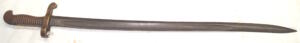 M1841 MISSISSIPI Rifle Brass hilted yataghan Bayonet – Colt Alteration Missing catch and spring.