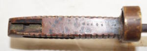 M1841 MISSISSIPI Rifle Brass hilted yataghan Bayonet – Colt Alteration Missing catch and spring.