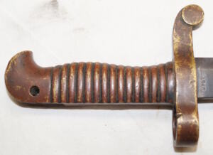 M1841 MISSISSIPI Rifle Brass hilted yataghan Bayonet – Colt Alteration Missing catch and spring.