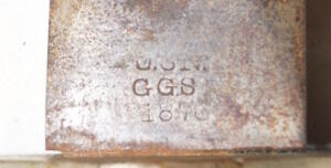 M1870 Navy Rifle brass hilted bayonet AMES MFG CO CHICOPEE MASS USN CGS 1876 Hilt was plated with something like silver or pewter.