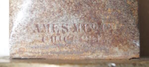 M1870 Navy Rifle brass hilted bayonet AMES MFG CO CHICOPEE MASS USN CGS 1876 Hilt was plated with something like silver or pewter.