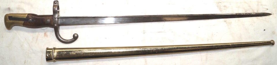 M1874 Gras bayonet with scabbard.