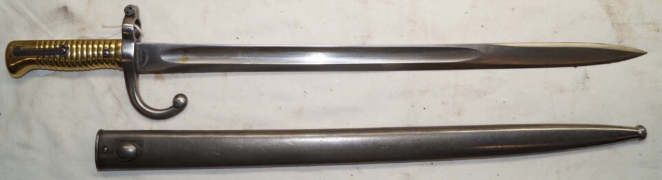 M1879 Rolling Block bayonet with scabbard.