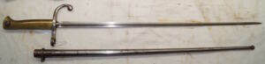 M1900 Cruciform bayonet with correct unmarked scabbard.
